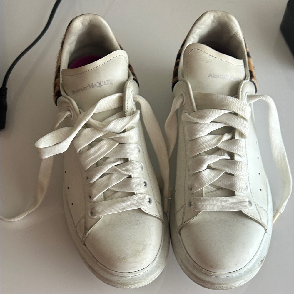 Alexander McQueen White and Tan Women's Sneakers